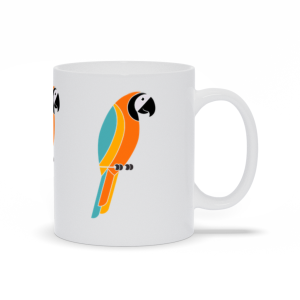 Animal Coffee Mug - 3 Parrots on a coffee mug