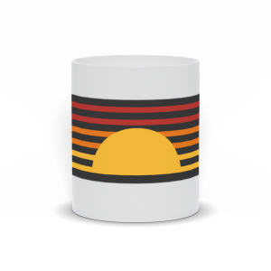 Coffee Mug with Sunset wrapped around mug available from Coffee Mugs & Hats