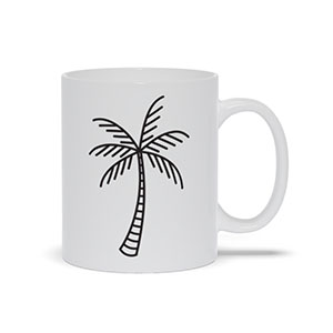 Thin Palm Tree Coffee Mug