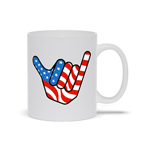 Hang Ten American Flag Coffee Mug 
